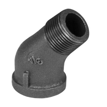 LEGEND VALVE 3/8" BLACK 45 STREET ELBOW 350-062C